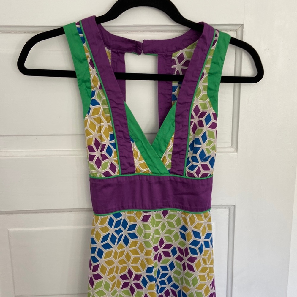 St. Martins Scandinavian Design geometric print maxi dress size xs
